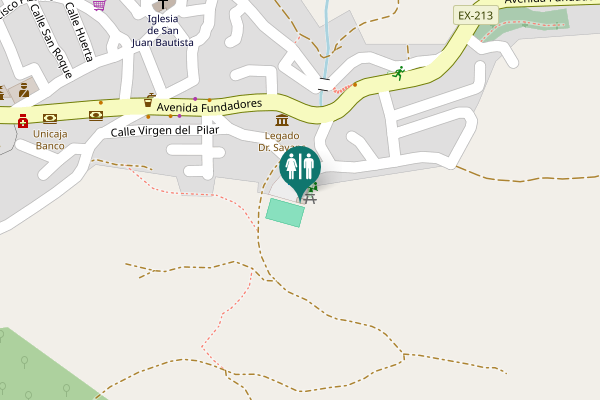 Map showing location of Casas del Castañar Toilet
