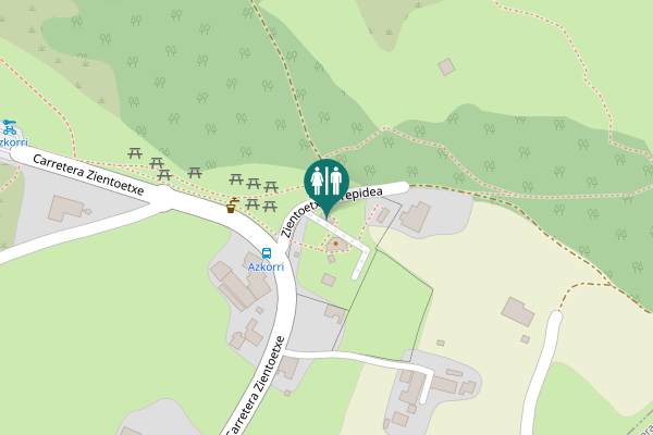 Map showing location of Zientoetxe errepidea Toilet