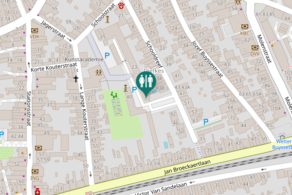 Map showing location of Schoolstraat 23 Toilet