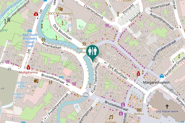 Map showing location of Dirk Boutslaan 40 Toilet