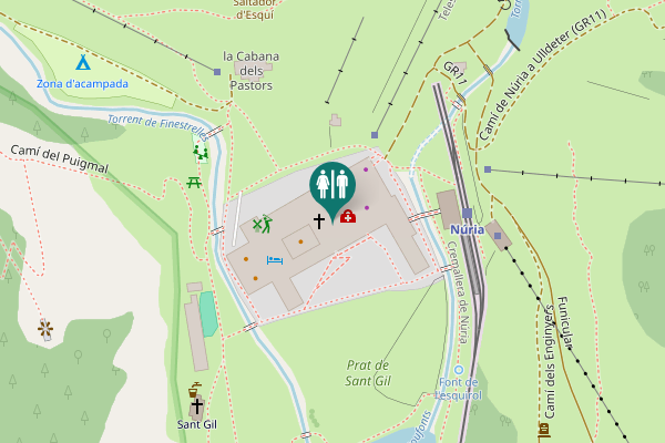 Map showing location of GR11 Toilet