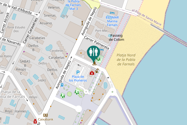 Map showing location of Passeig de Colom Toilet