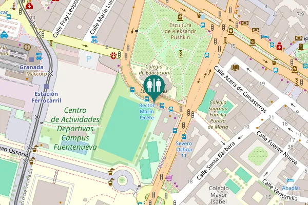 Map showing location of Calle Rector Marín Ocete 1 Toilet