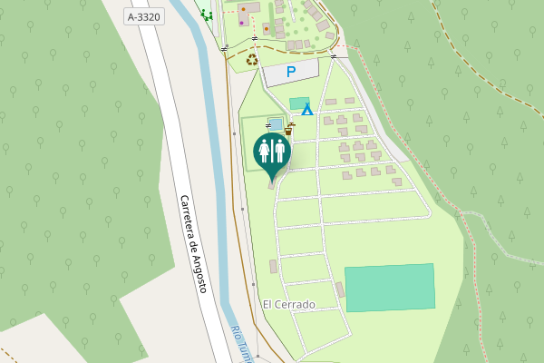 Map showing location of Carretera de Angosto 2bis Toilet