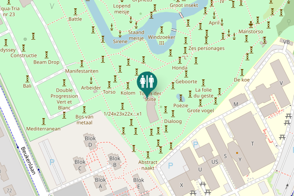 Map showing location of Beukenlaan 75 Toilet