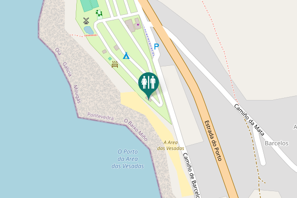 Map showing location of Camiño de Barcelos 9 Toilet