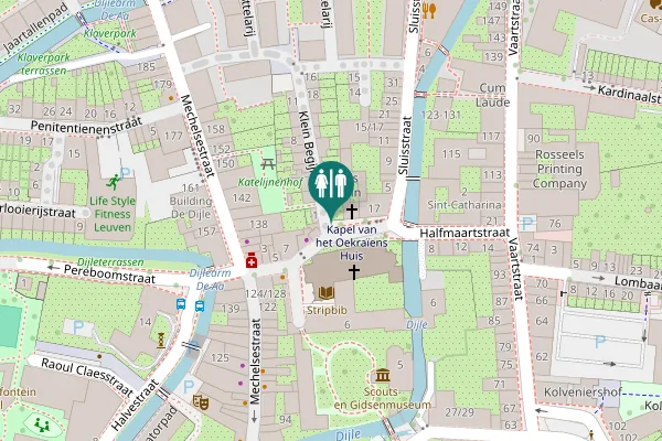 Map showing location of Klein Begijnhof 27 Toilet