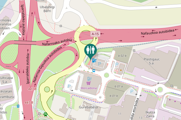 Map showing location of Illarramendi Etorbidea Toilet
