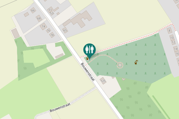 Map showing location of Bouwenstraat 125 Toilet