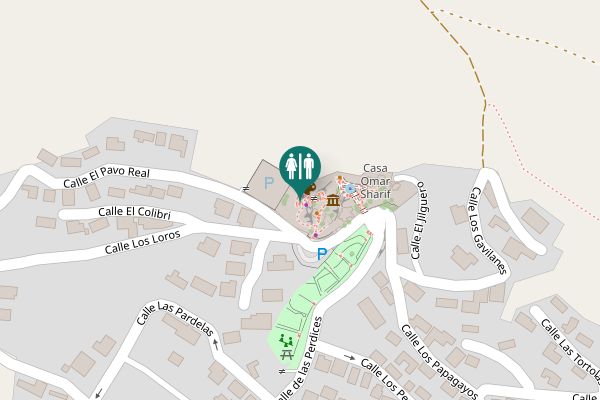 Map showing location of Calle El Pavo Real Toilet
