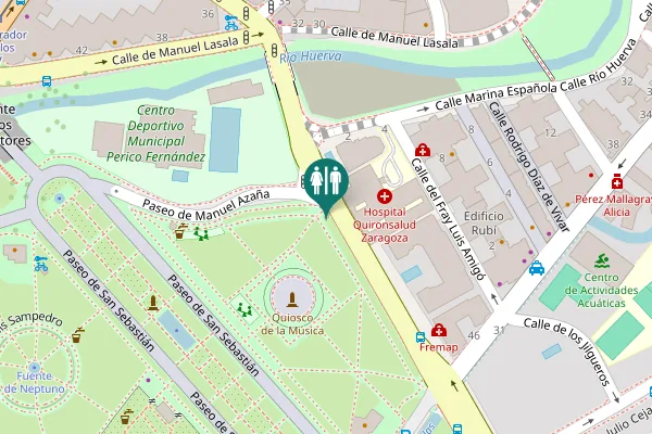Map showing location of Paseo de Manuel Azaña Toilet