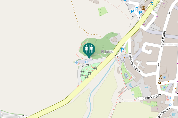 Map showing location of Cazalla de la Sierra Toilet