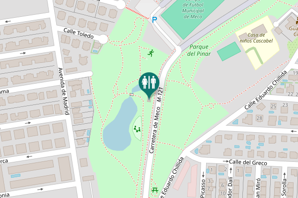 Map showing location of Carretera de Meco Toilet