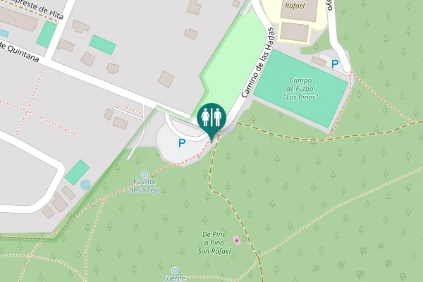 Map showing location of Paseo de Quintana Toilet