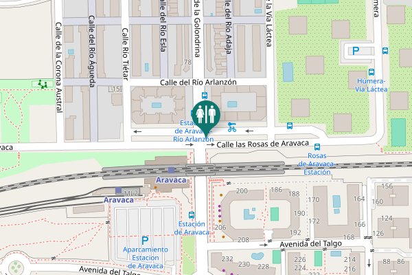 Map showing location of Calle las Rosas de Aravaca Toilet