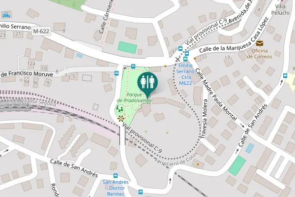 Map showing location of Calle de Emilio Serrano Toilet