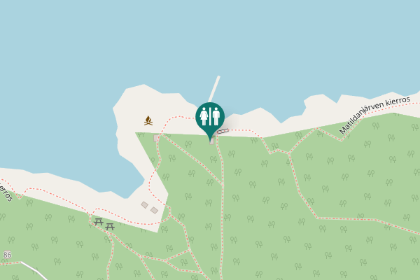 Map showing location of Matildanjärven kierros Toilet
