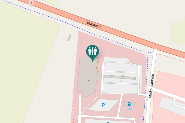 Map showing location of ABC