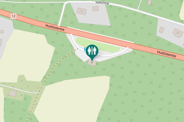Map showing location of Sininen Tupa