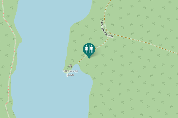Map showing location of Pitkälampi
