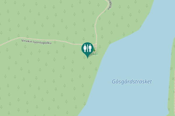 Map showing location of Virvikin luontopolku Toilet