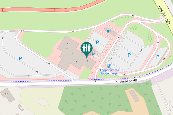 Map showing location of Hirsimäenkatu 1 Toilet