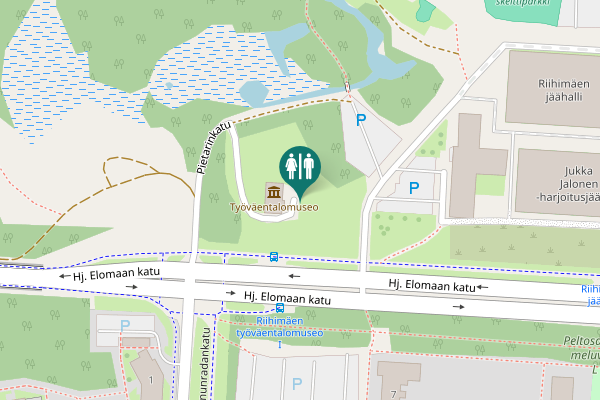 Map showing location of Pietarinkatu Toilet