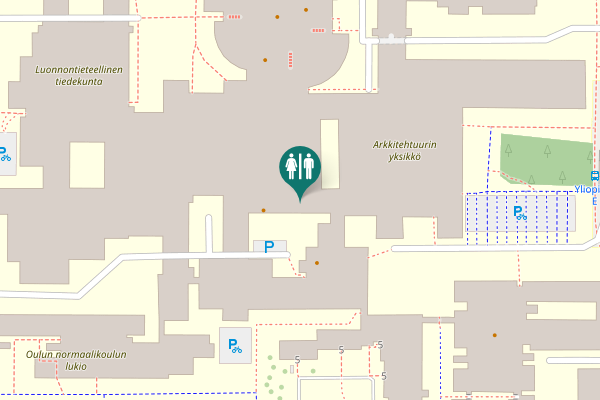 Map showing location of Paavo Havaksen tie 5 Toilet