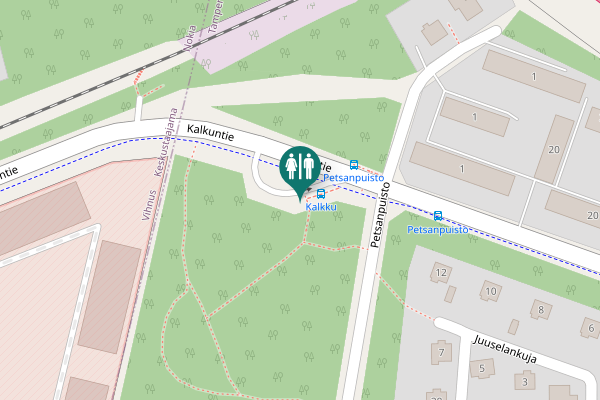 Map showing location of Kalkuntie Toilet