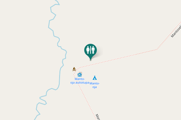 Map showing location of Manto-oja käymälä