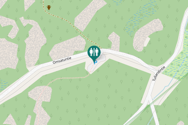 Map showing location of Omsatuntie Toilet