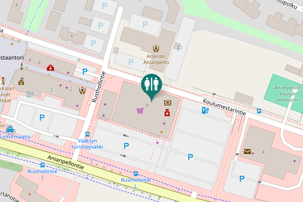 Map showing location of Koulumestarintie 8 Toilet