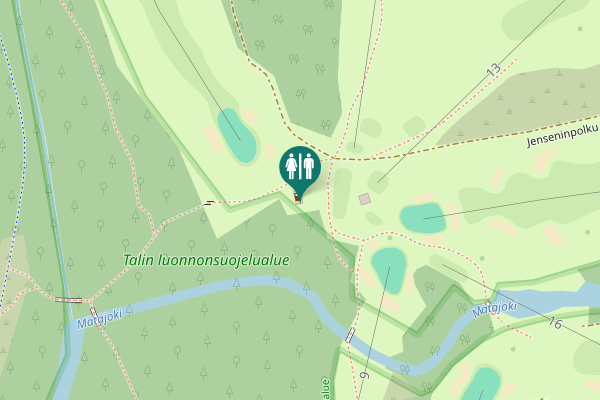 Map showing location of Jenseninpolku Toilet