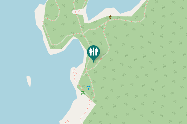 Map showing location of Haukipäänniemi 12 Toilet
