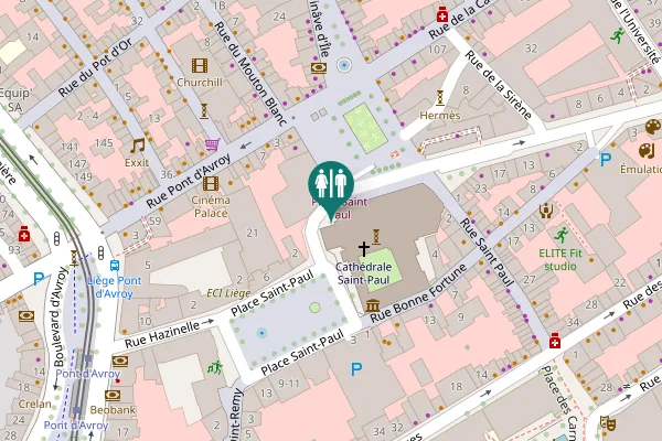Map showing location of Rue Bonne Fortune 6 Toilet