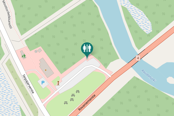 Map showing location of Rovaniementie Toilet