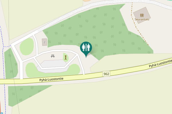 Map showing location of Pyhä-Luostontie Toilet