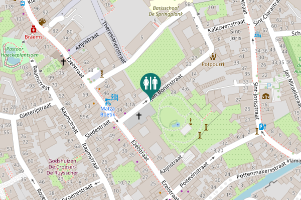 Map showing location of Ezelstraat 28 Toilet