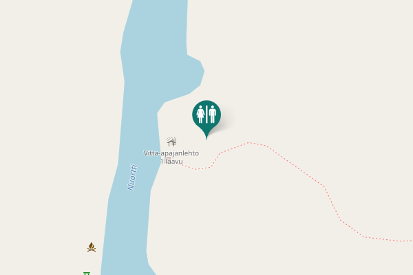 Map showing location of Savukoski Toilet