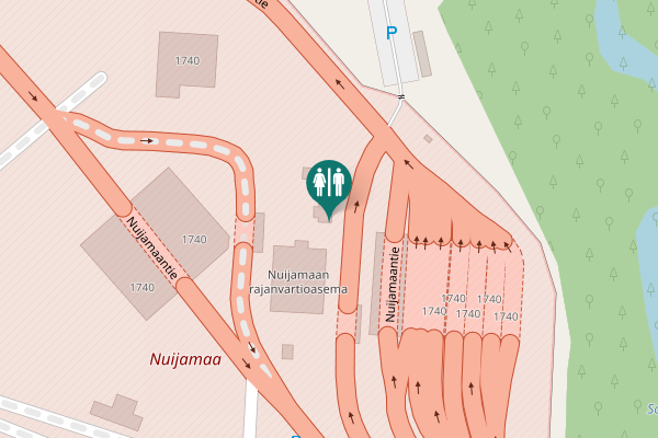 Map showing location of Nuijamaantie 1740 Toilet