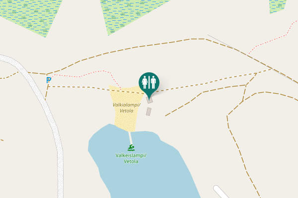 Map showing location of Valkialampi