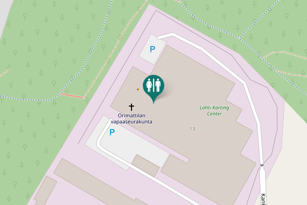 Map showing location of Kankaantie 13 Toilet