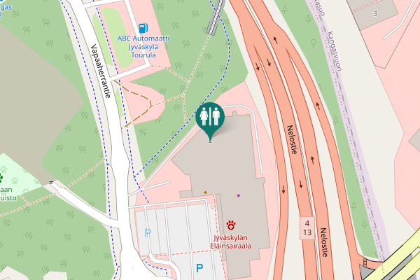 Map showing location of Vapaaherrantie 2 Toilet