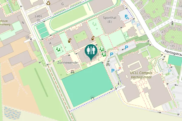 Map showing location of Naamsesteenweg 355 Toilet
