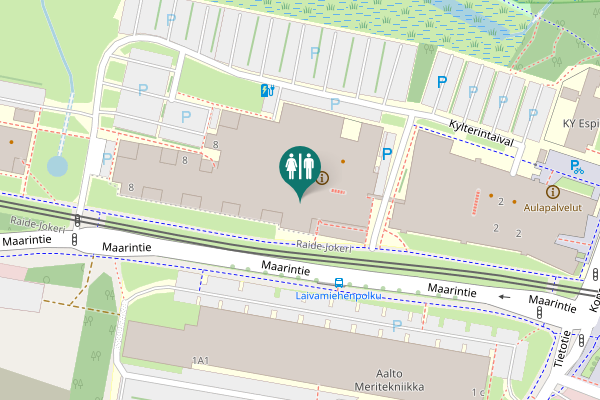Map showing location of Maarintie 8 Toilet
