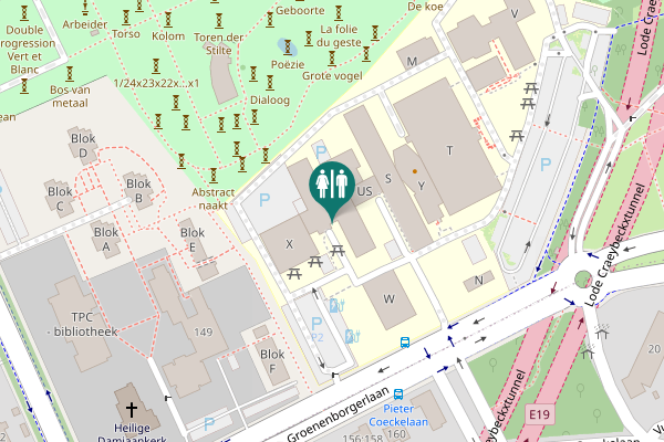 Map showing location of Groenenborgerlaan 171 Toilet