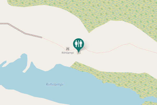 Map showing location of Hyrynsalmi Toilet