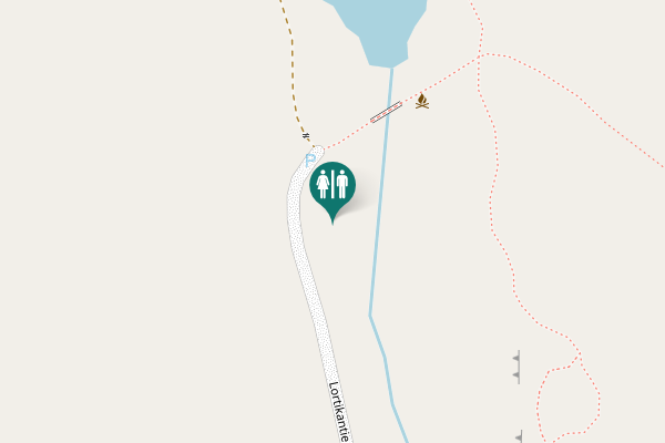 Map showing location of Lortikantie Toilet