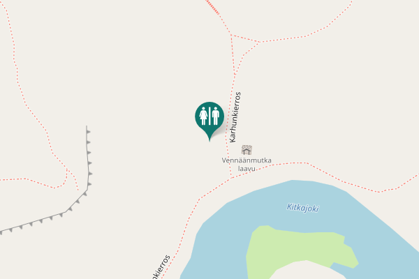 Map showing location of Karhunkierros Toilet