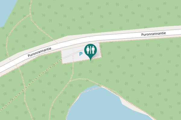 Map showing location of Puronrannantie Toilet